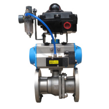 Whole Set Flange Type Ball Valve with Limit Switch Box, Frl, Solenoid Valve